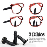 3 Removeable Silicone Double Sided Strapon Dildo with Harness Belt SM - Seductiva